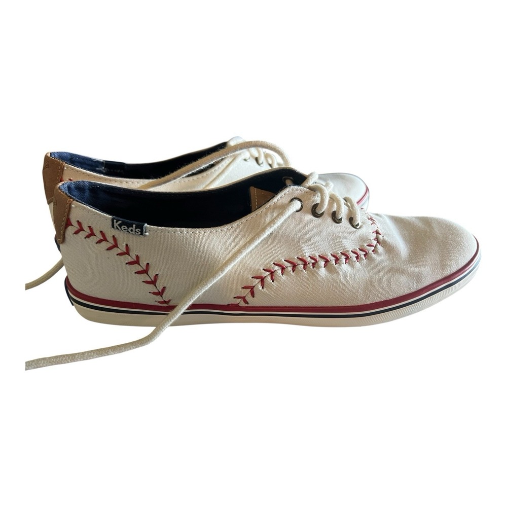 Keds Champion Pennant Baseball Canvas Sneakers Women Size 7.5 Summer Lightweight